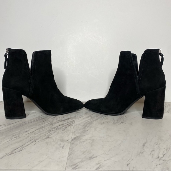 New! Steve Madden Thrived Black Suede Bootie 10M - Picture 5 of 12
